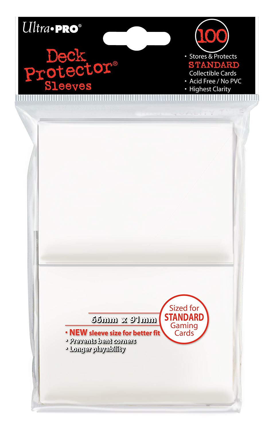 Ultra Pro SLEEVES Solid 100 Card Game (White)