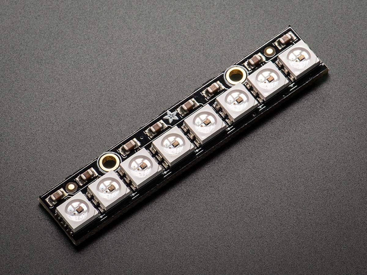 NeoPixel Stick - 8 x WS2812 5050 RGB LED with Integrated Drivers, Multicolour, 2.76 inch