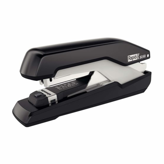 Rapid Stapler, 60 sheet capacity, SuperFlatClinch, Black, Effortless Omnipress, High quality ergonomic body, Includes staples, SO60, 5000552