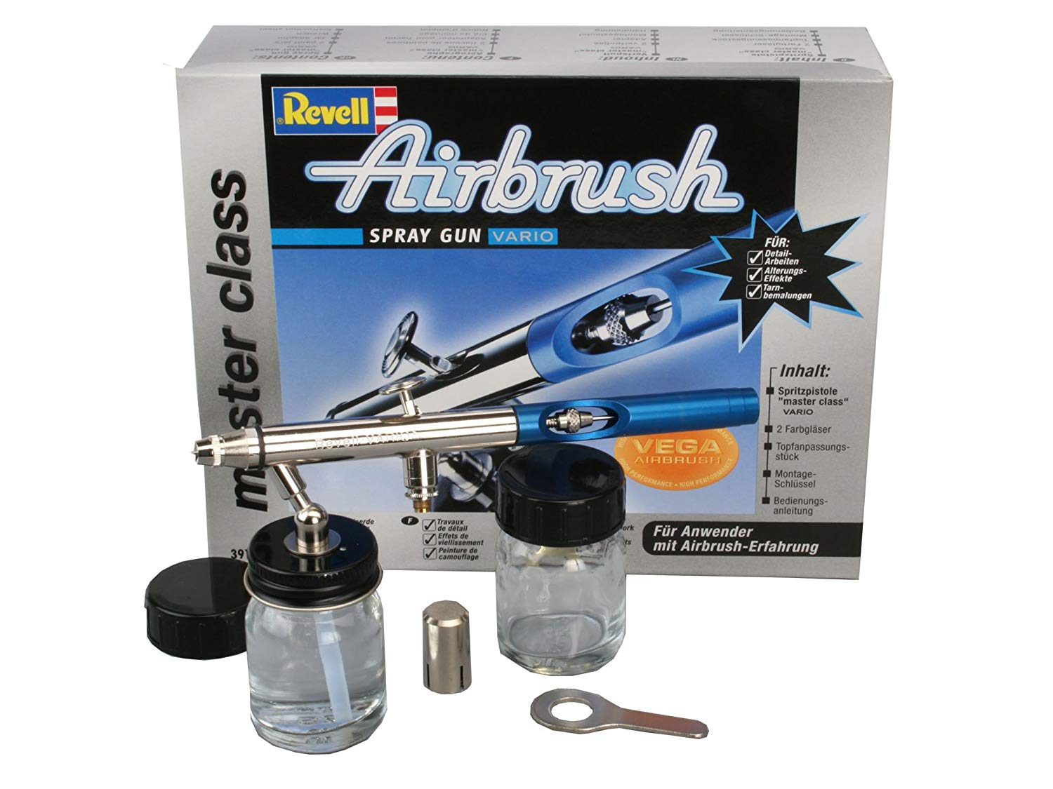 Revell 39107 Spray Gun Master Class (Vario), Multi-color, Large - Image 4