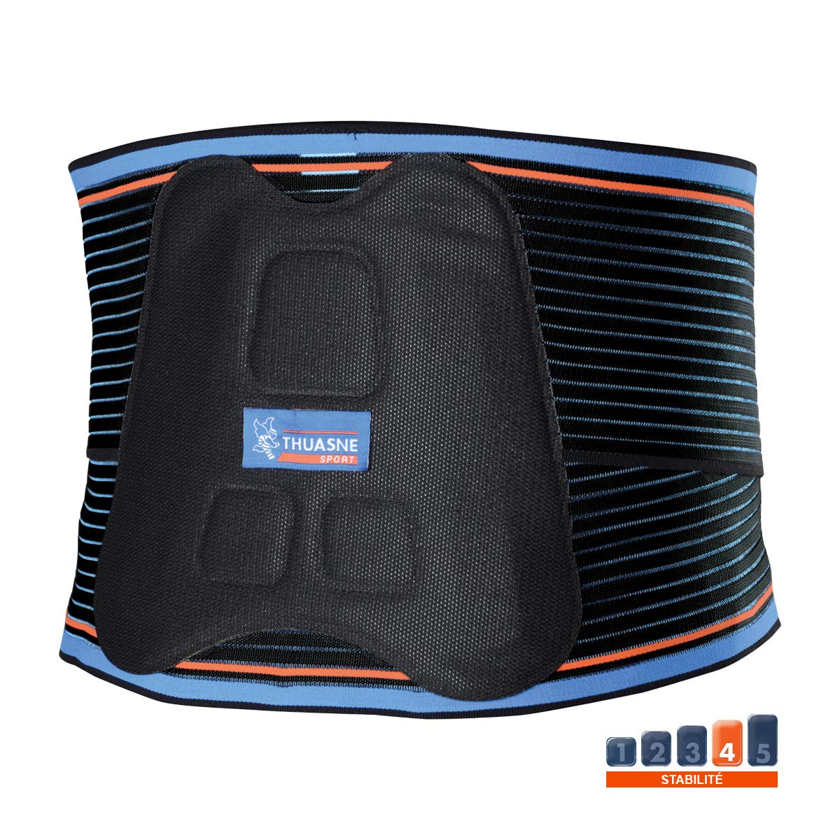 THUASNE Sport, Lumbar Support Belt, Lumbago, Disc/Lumbar Sprain, Back Pain, Dorsal & Abdominal Stays, Support Index 4/5