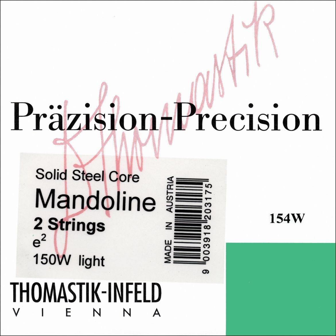 Thomastik Saiten für Mandoline Satz weich mit Schlinge für Mensur 34 cm, silver