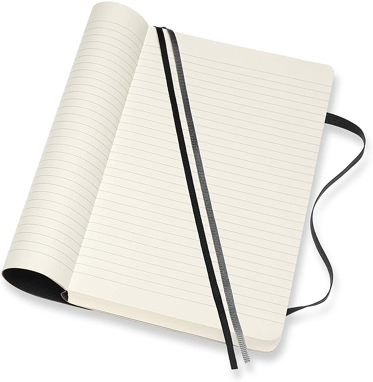 Moleskine, Classic Expanded Ruled Paper Notebook, Soft Cover and Elastic Closure Journal, Color Black, Size Large 13 x 21 A5 - Image 4