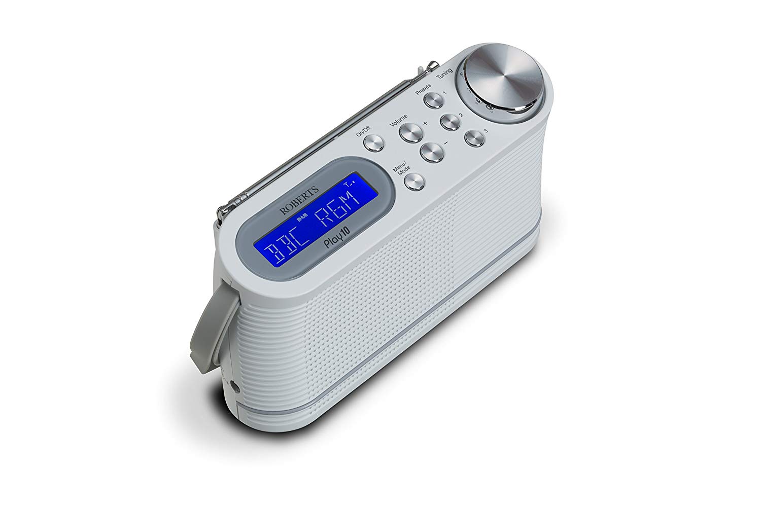 Roberts PLAY10 FM/DAB/DAB+ Digital Portable Radio, White - Image 2