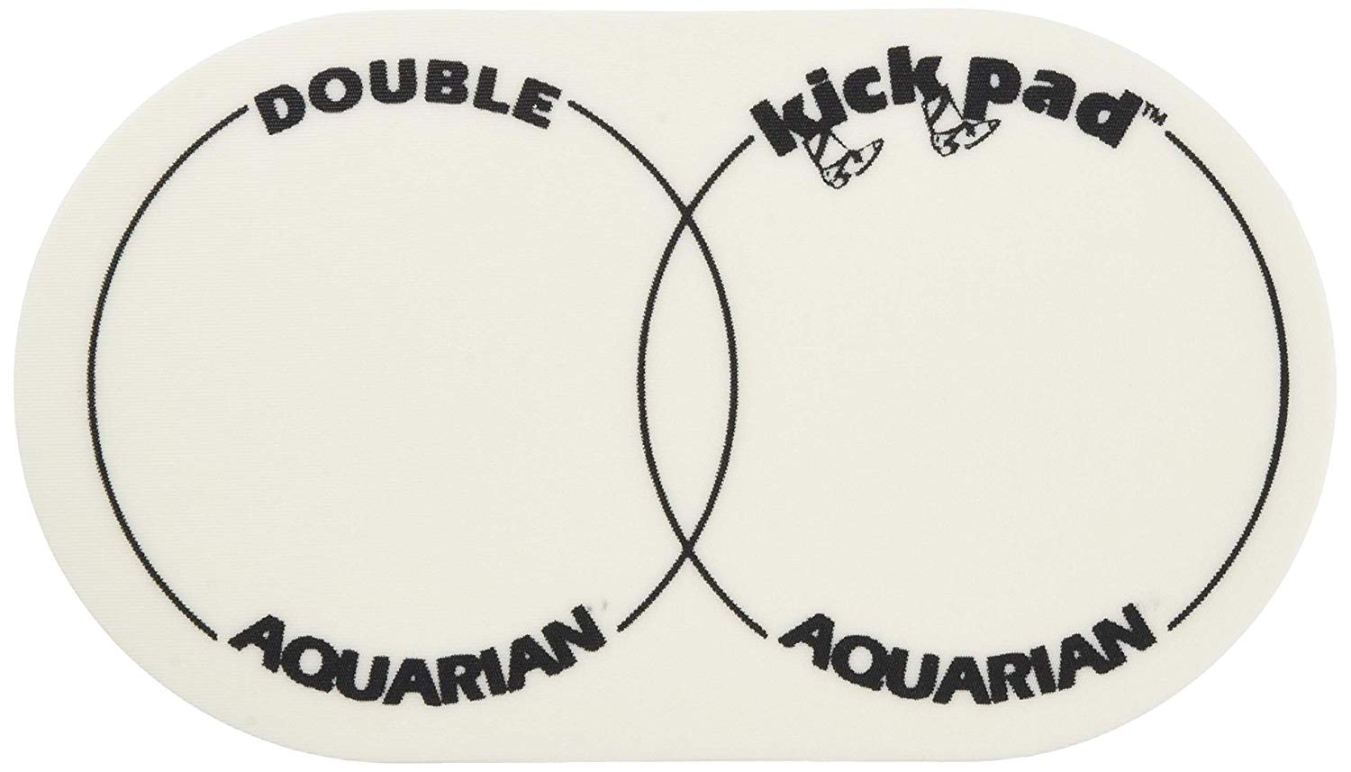 Aquarian DKP2 Double Kick Pad - White, inch