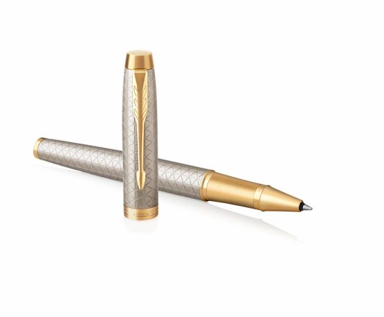 Parker IM Rollerball Pen | Premium Warm Silver | Fine Point Black Ink | Gift Box - Image 2