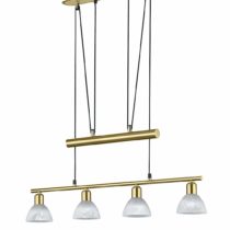 Trio Leuchten Cassini, 4er-Pendel Messing matt, E14 6|wattsW