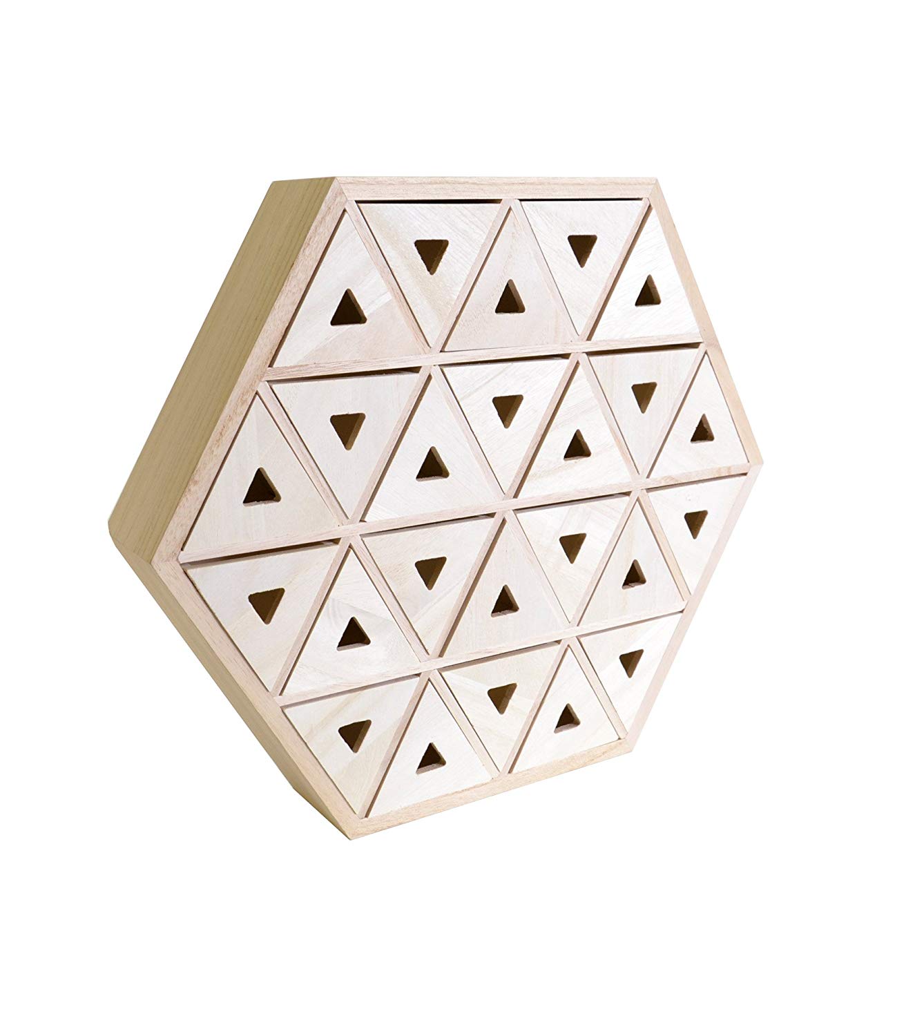 Artemio Wooden advent calendar to decorate Hexagon36cm x 31.3cm x 6