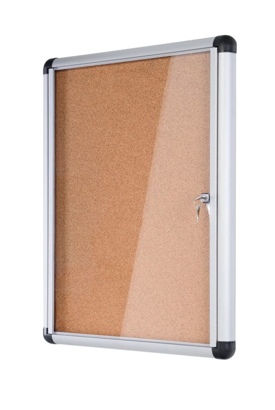 Bi-Office Display Case Enclore Extra, Cork Surface, Acrylic Door, Aluminium Frame, 30.6 x 37.6 cm (1x A4) - Image 4