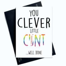 Peachy Antics Funny Cards, Graduation Card, You Clever Little, Well Done, Pass Exam Card, Pass Driving Test Card, Congratulations Card, Novelty PC36