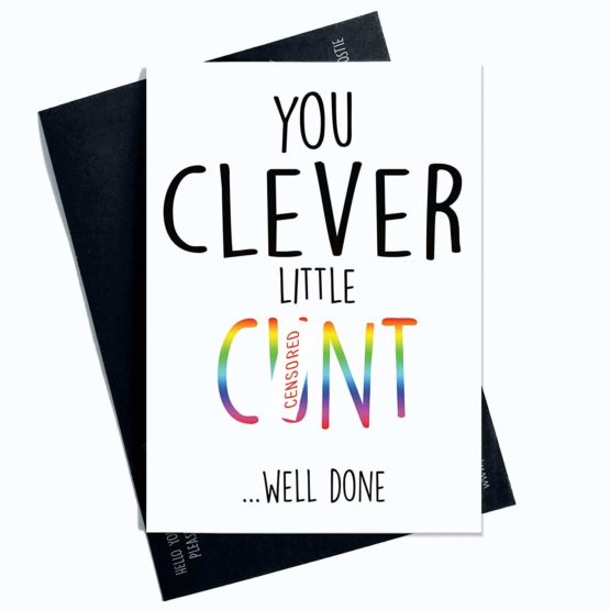 Peachy Antics Funny Cards, Graduation Card, You Clever Little, Well Done, Pass Exam Card, Pass Driving Test Card, Congratulations Card, Novelty PC36