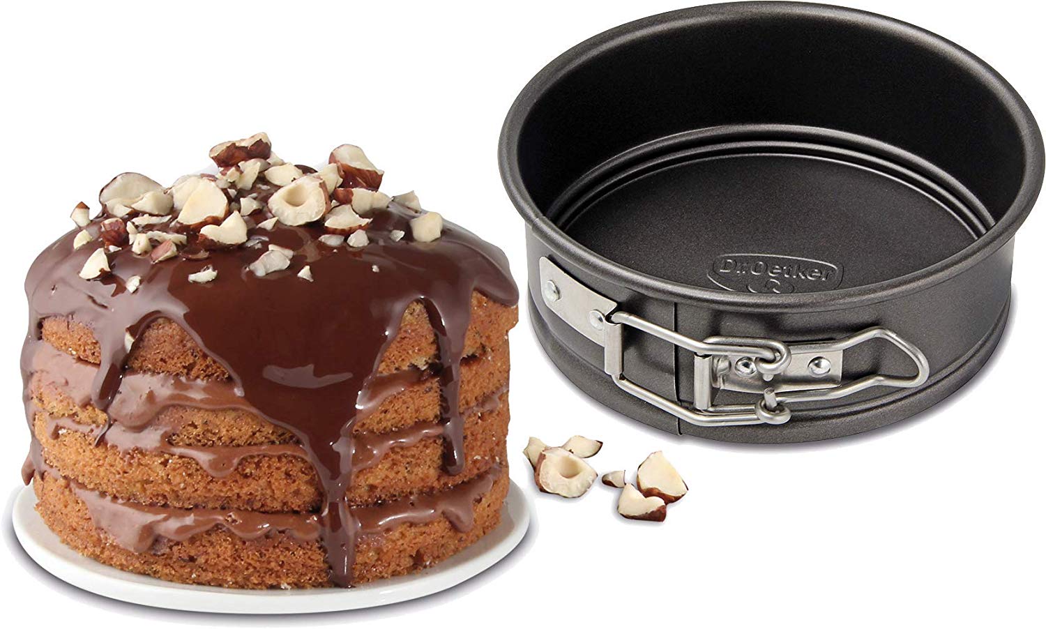 Dr.Oetker "Back-Freude Mini-Springform, Steel, Black, 16 cm, 16 x 16 x 5 cm