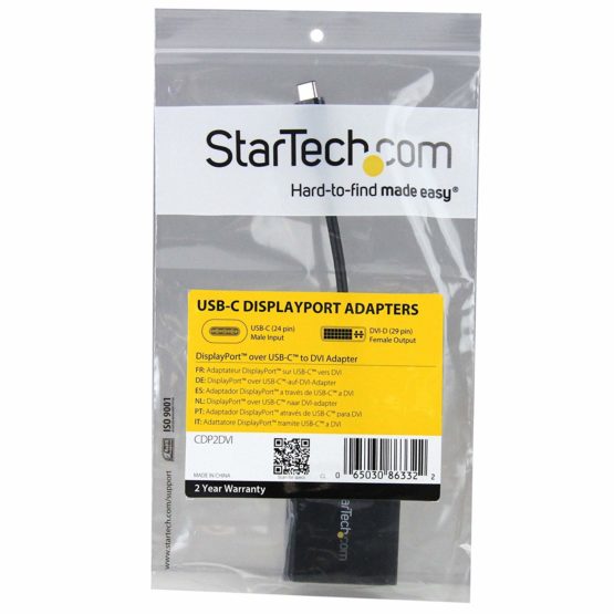 StarTech USB C to DVI Adapter - Black - 1920x1200 - USB Type C Video Converter for Your DVI D Display / Monitor / Projector (CDP2DVI) - Image 4