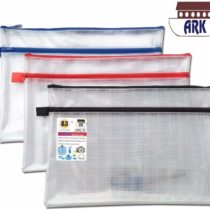 12 x A3+ Twin Pocket Tuff Bag School Waterproof Storage Strong Pencil Pen Case Zip Wallet (460x 350mm) by ARK