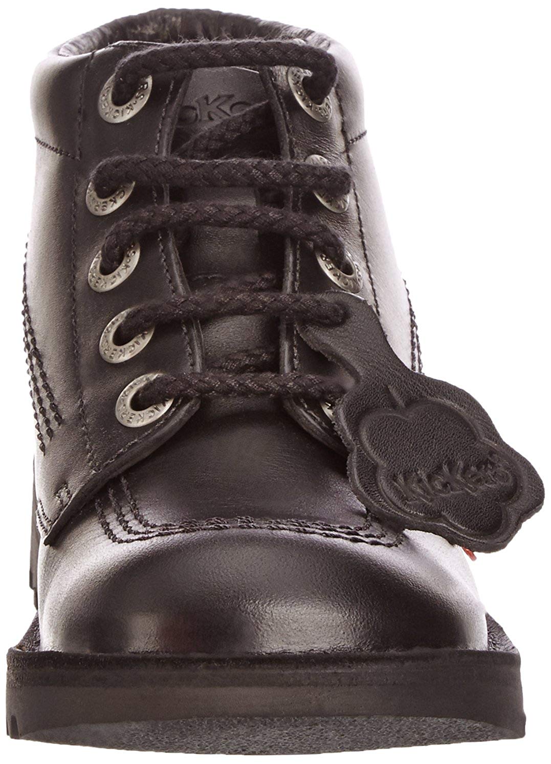 Kickers Kick Hi Core Youth Black Leather Ankle Boots-EU 38, 5 UK Child - Image 2