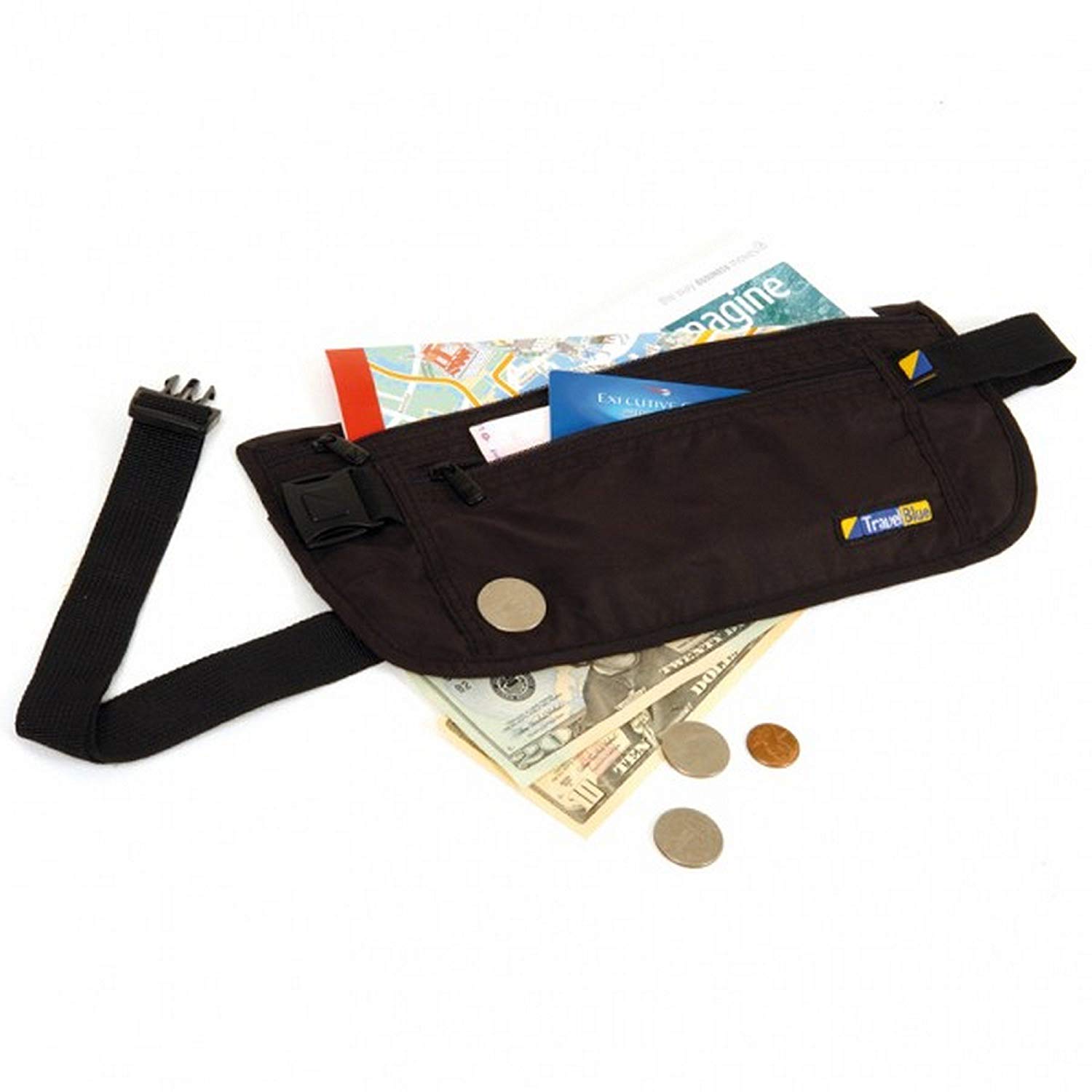 Travel Blue Ultra Slim Money Belt, Bum Bag & Passport Holder Travel Wallet for Men & Women, Conceal Cash, Credit Cards - Image 4