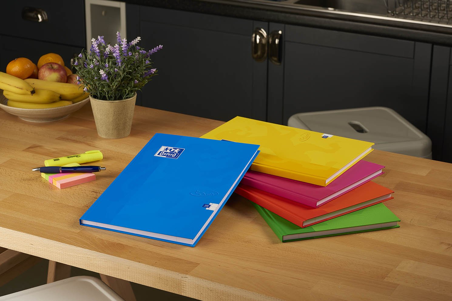 Oxford A4 192 Page Hardback Casebound Notebook Assorted Colours, Pack of 5 - Image 3