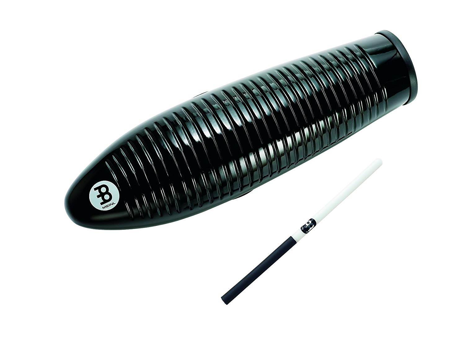 Meinl Percussion Fiberglass Guiro Instrument, Hollow Musical Instrument with Rubber Ringed Grip Holes, 3 Striking Surfaces
