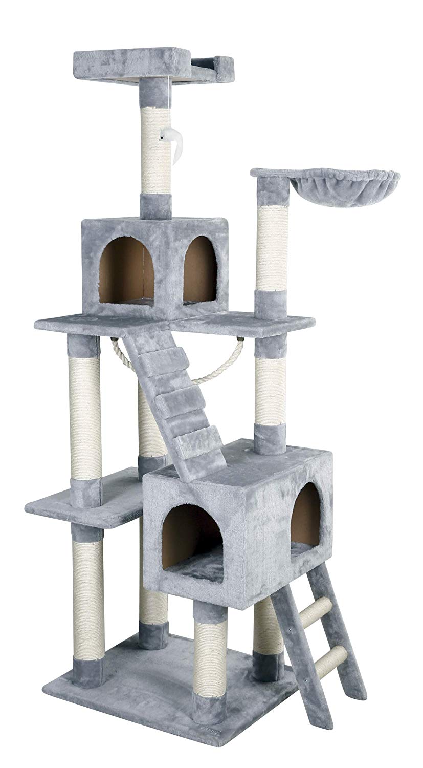 Kerbl Cat Tree Square, grau, 59x50x178cm, 81566, grey