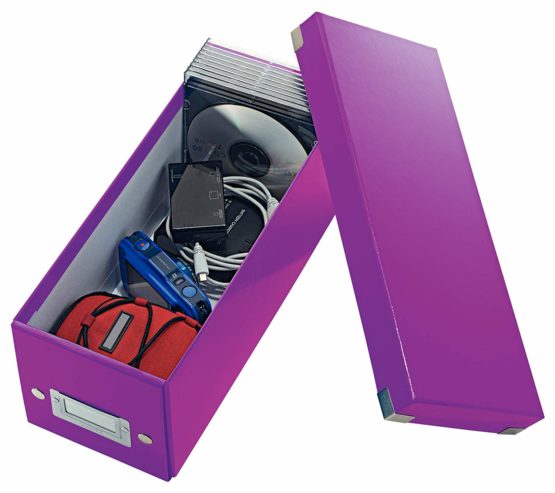 Leitz CD Storage Box, Purple, Click and Store Range, 60410062 - Image 2