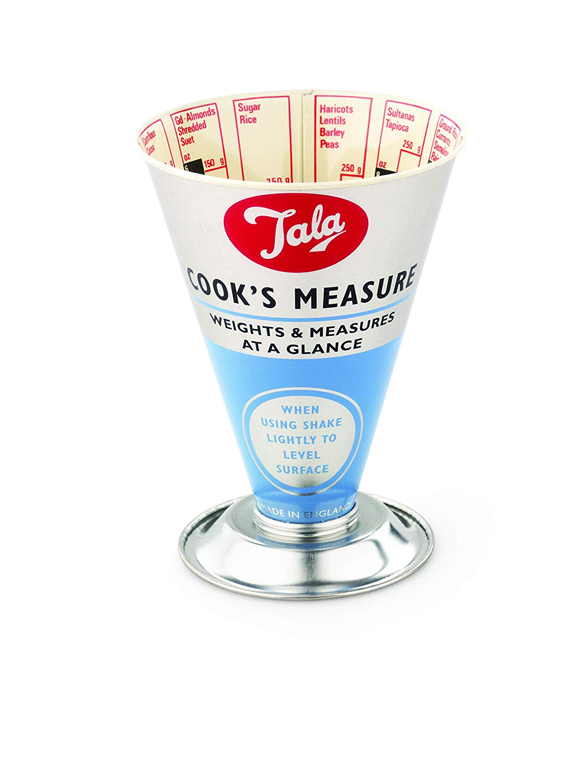 Tala Originals 1960's Design Dry Cook's Measure,4.33 x 4.33 x 5.70 inches, 1950's / Blue, 1 l (Pack of 1)
