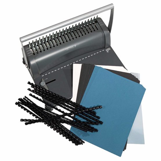Genie CB 850 Spiral-Binding Device (up to 350 Sheets DIN A4, incl 75 Piece Starter Pack – Silver/Black - Image 4