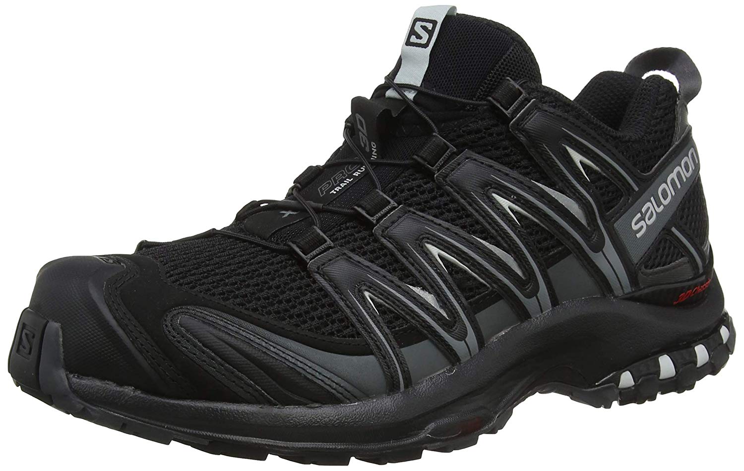 Salomon XA Pro 3D Men's Trail Running and Hiking Shoes, Stability, Grip, and Long-Lasting Protection, Black Magnet Quiet Shade, 9.5 UK