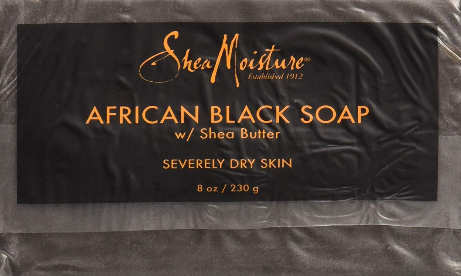 Shea moisture Organic African Black Soap Bar with Shea Butter, 8oz, 230 g (Pack of 1) - Image 2