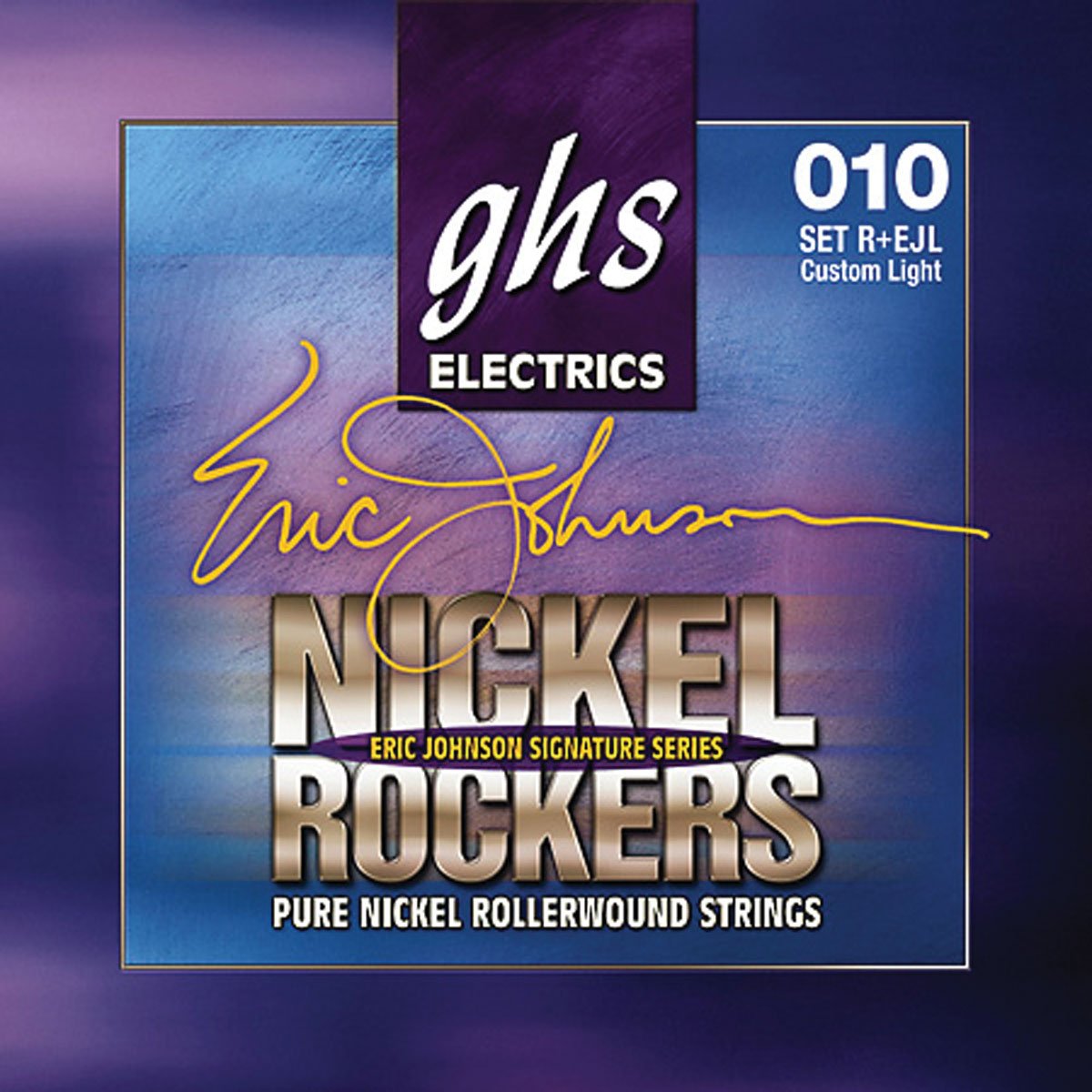 GHS NICKEL ROCKERS >ERIC JOHNSON SIGNATURE" Rollerwound String Set For Electric Guitar - R+EJL - Light - 010/050