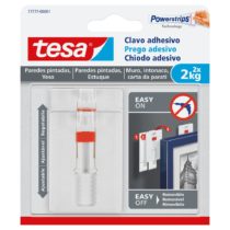 tesa 77777-00001-00 TE77777-00001-00 SMS Clavo Adhesivo Ajustable Hasta 2Kg para Pared Pintada, Standard, Set of 2 Pieces