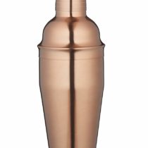 BarCraft Copper Effect Cocktail Shaker with Strainer in Gift Box, Copper Effect Stainless Steel, 500 ml