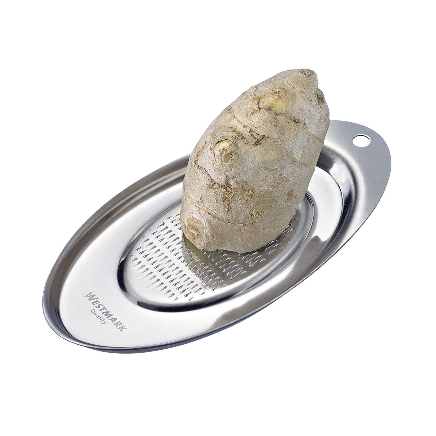 Westmark Ginger And Spice Grater, Oval, 14.2 X 0.7 X 0.9 cm, Stainless Steel, Silver, 11562260, 14.2 x 7.2 x 0.9 cm