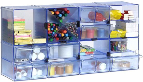 File 2000 6702 CSTP – Large 2 Drawer Cube Organizer in Glass - Image 4
