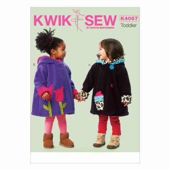 Kwik Sew Patterns K4067 OS Sizes T1-T2-T3-T4 Toddlers Coat