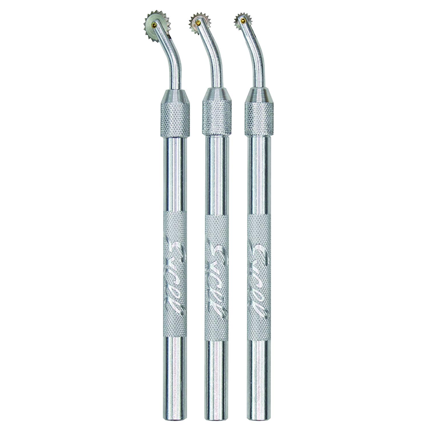 Excel 3 Piece Pounce Wheel Set Carded, Silver, 1/4", 5/16", 7/16"