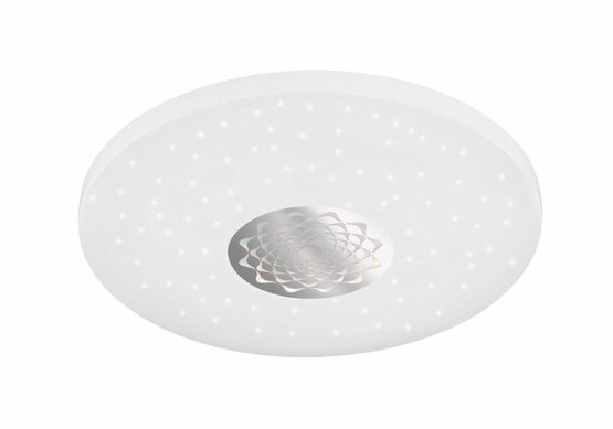 Action by Wofi 993401066000 A Ceiling Light, Plastic, 20 W, Integrated, White, 45 x 45 x 7.5 cm