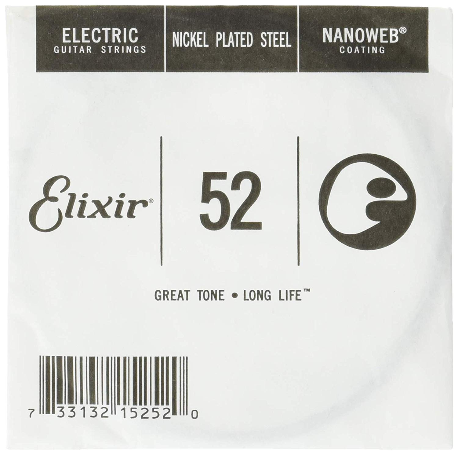 Elixir® Strings Electric Guitar Single String with NANOWEB® Coating (.052), no Colour