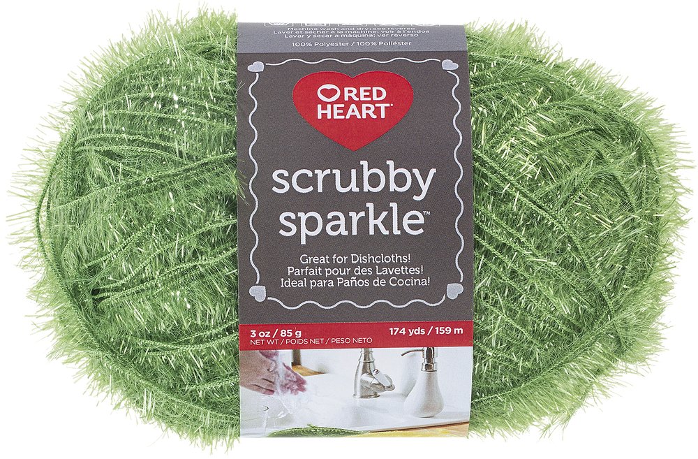 Coats Yarn E851.8690 Red Heart Scrubby Sparkle Yarn, Multi-Colour, 14.85 x 8.89 x 8.89 cm