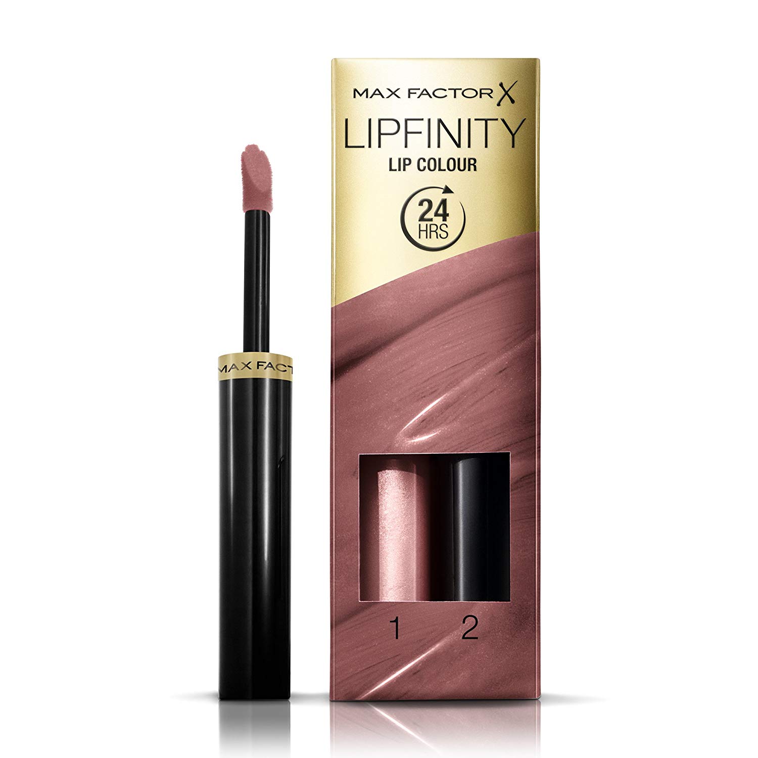 Max Factor Lipfinity Long-Lasting Two Step Lipstick - 016 Glowing Pink, 4.2g, 2 count (Pack of 1)