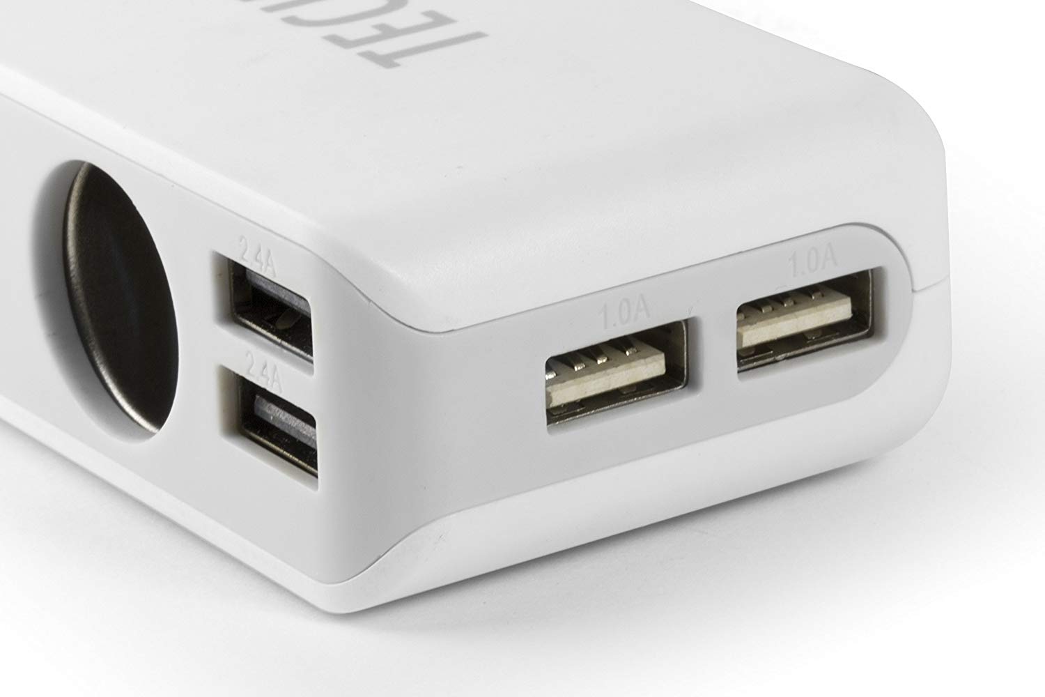 Technaxx car charger, 4x USB port, 3x socket (TE11), White - Image 2