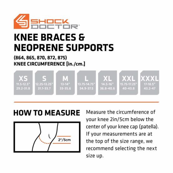 Shock Doctor Men's Knee Stabilizer with Flexible Support Stays-Black, Large - Image 2