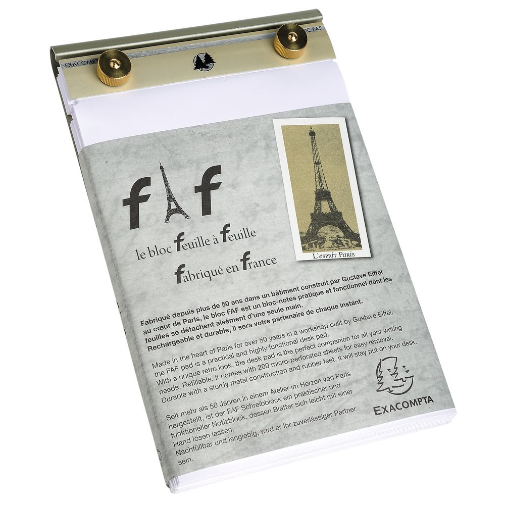 Exacompta, Ref 12114E, FAF Desk Pad No.4, 210 x 135mm in Size, Refillable with Recharge Pads, Stable When Writing - Image 2