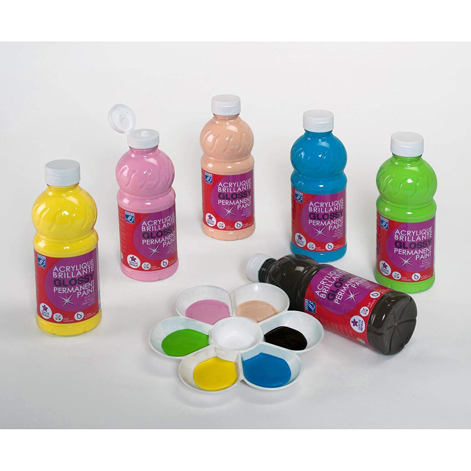 Lefranc Bourgeois - Glossy liquid acrylic for children- 250 ml White, 250 ml (Pack of 1) - Image 2