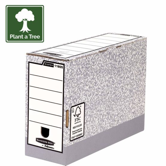 Bankers Box System A4 120mm Spine Foolscap Transfer Files - Grey (Pack of 10)
