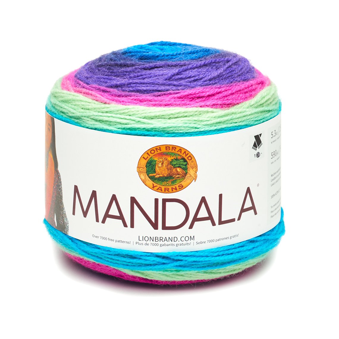 Lion Brand Yarn 525-220 Mandala Yarn, Troll, One Skein, Pack of 1