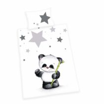 Herding Jana Panda Baby Bed Linen, Flannel, Cotton, Multi-Colour, 135 x 100 x 0.2 cm