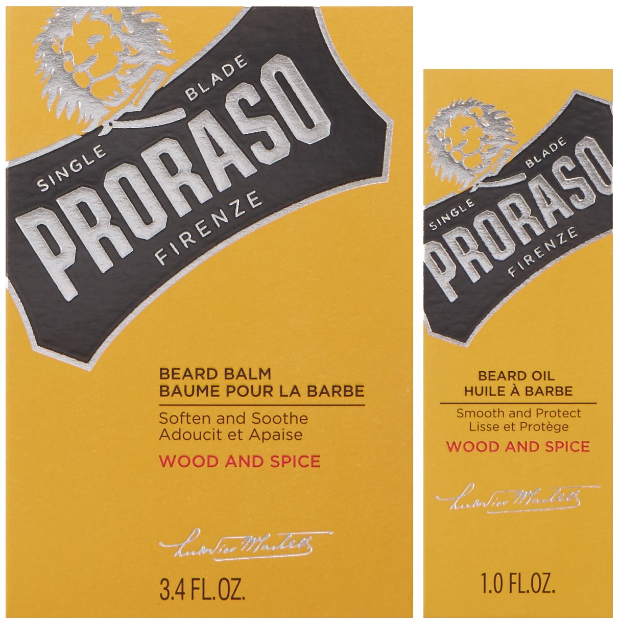 Proraso Wood and Spice Beard Care Kit for Men (Trio Pack), Gift Set including Beard Wash, Beard Oil and Beard Balm, Made in Italy - Image 2
