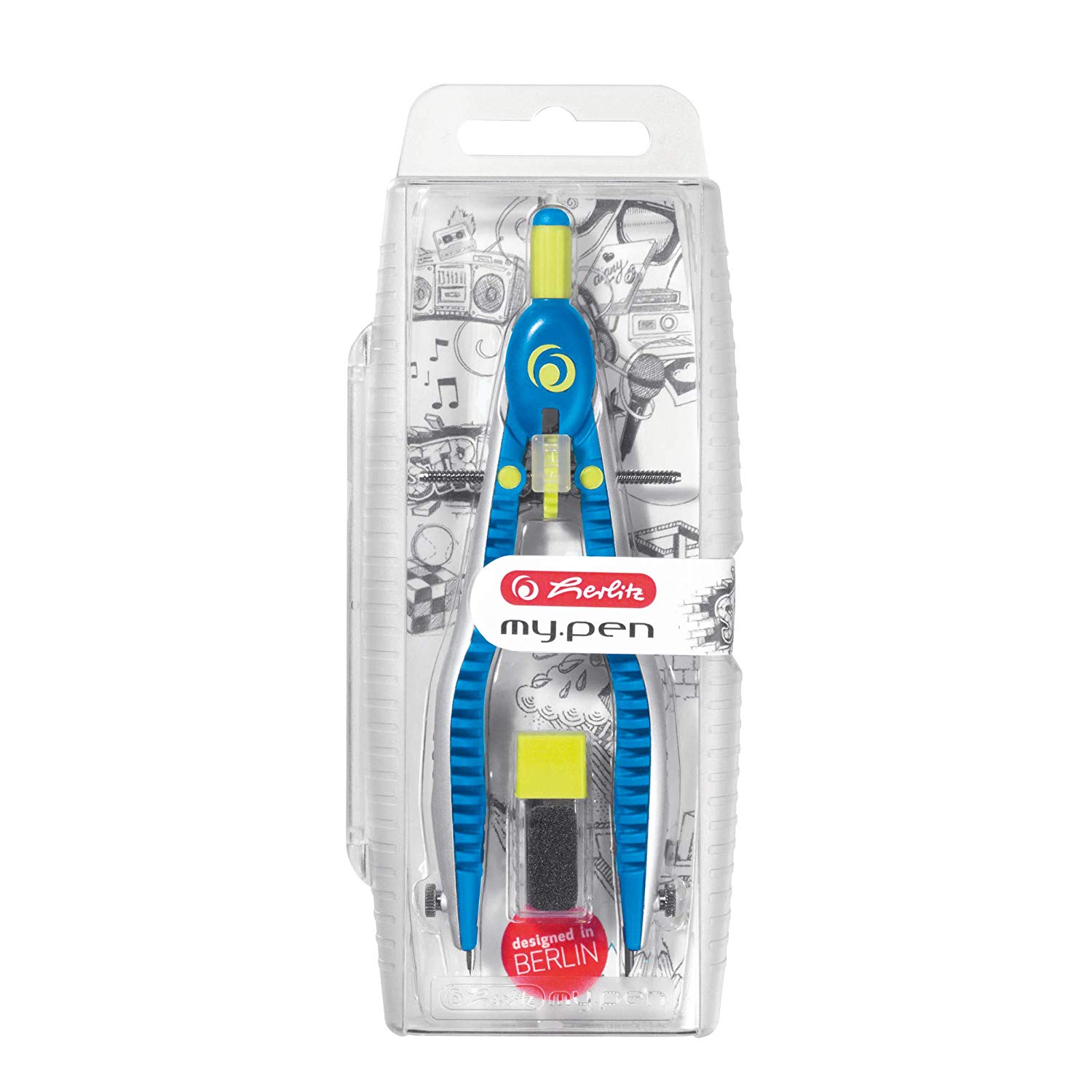 Herlitz My.Pen Quick-Set Compass - Dark Blue/Light Blue, dunkelblau/hellblau, 1 stück (1er Pack)