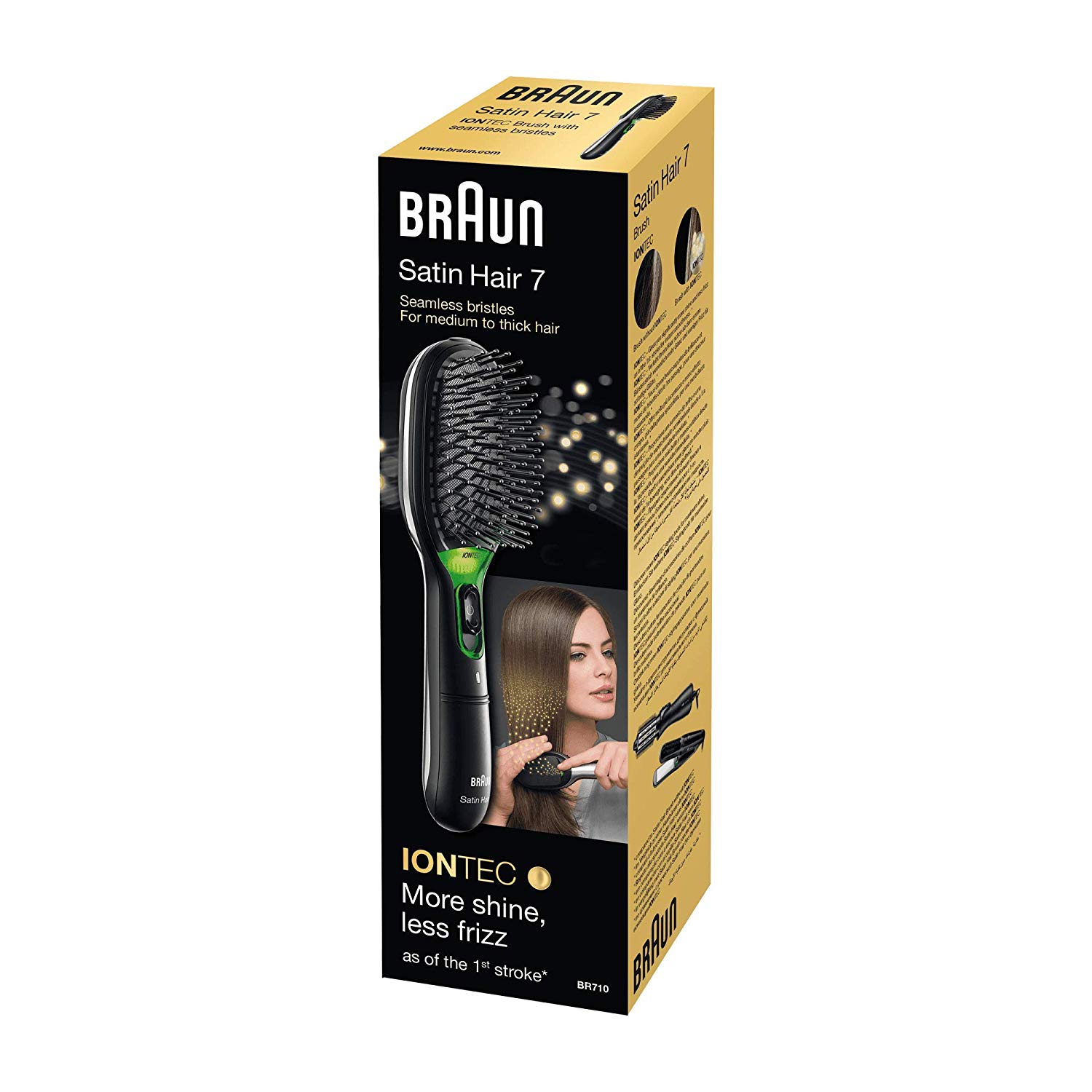 Braun Satin Hair 7 BR710 Brush with IONTEC Technology - Black, 1 Stück (1er Pack) - Image 4