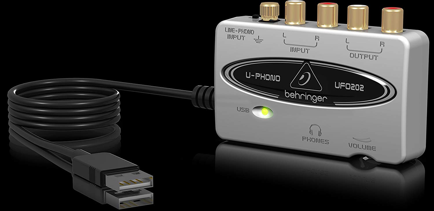Behringer U-PHONE UFO202 Audiophile USB/Audio Interface with Built-in Phono Preamp for Digitalizing Your Tapes and Vinyl Records - Image 3